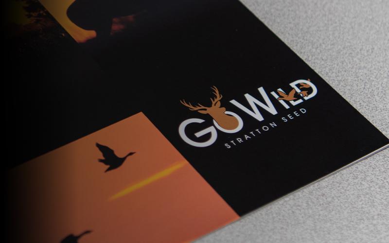 Close up of GoWild logo on brochure